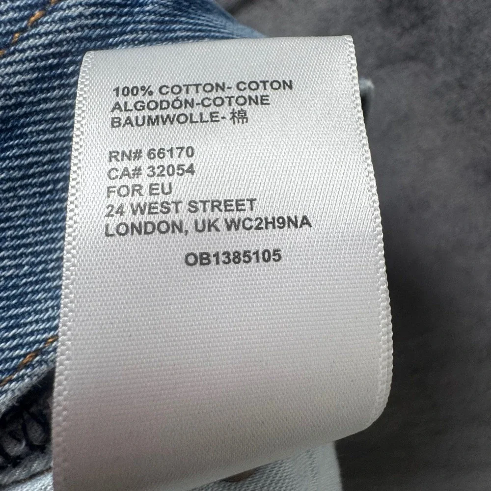 BDG Jeans Mens 30/30 Blue Dad Slim Tapered Fit Seamed Raw Hem Denim